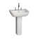 Barclay Caroline White Vitreous China Rectangular Bathroom Sink with Overflow