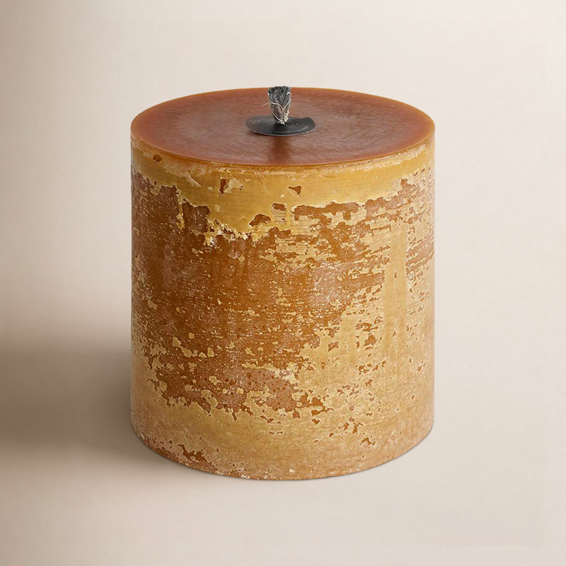 Bougie pilier super non parfumée, Chamois
