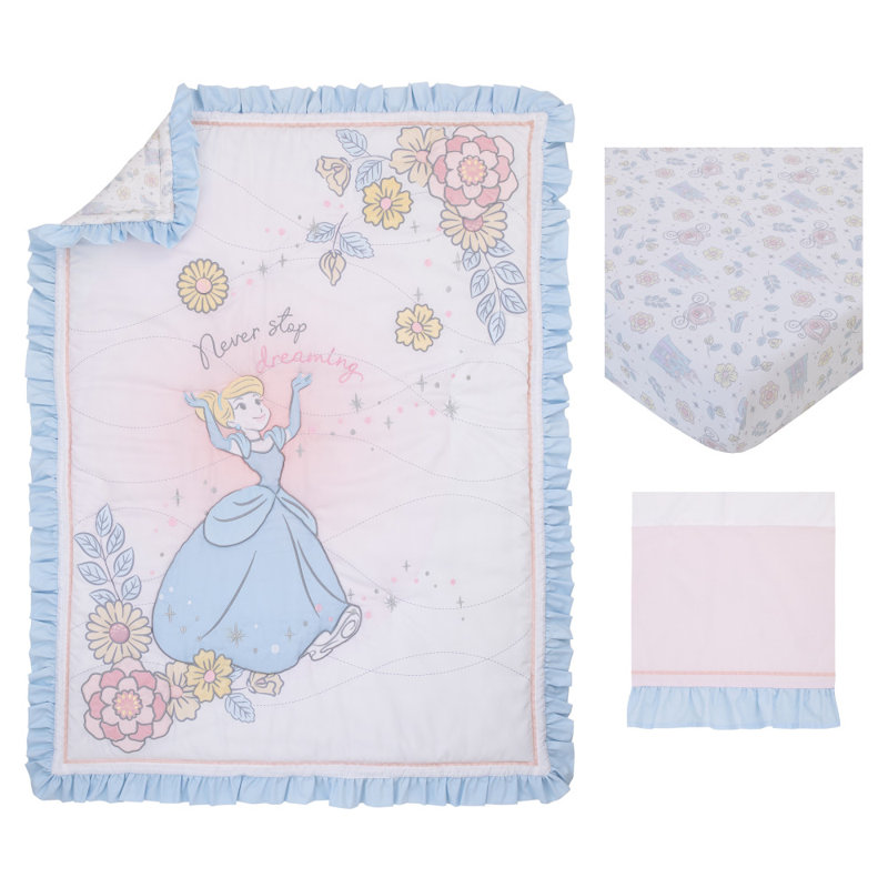Ensemble de literie pour lit de bébé 3 pièces NoJo Disney Sweet Princess