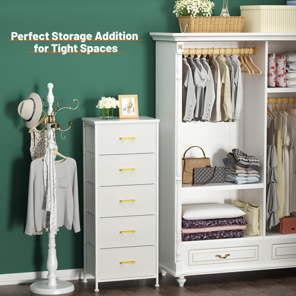 https://assets.wfcdn.com/im/09500814/resize-h600-w600%5Ecompr-r85/2447/244746529/Dresser+for+Bedroom+with+5+Drawers%2C+Tall+Storage+Tower%2C+White+Fabric+Dresser+%26+Wood+Top.jpg
