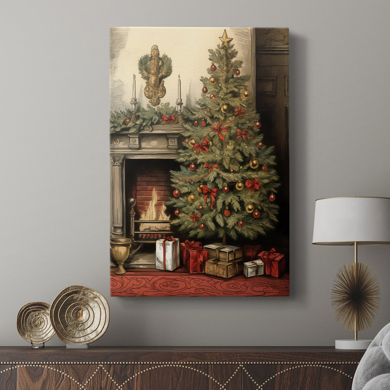 Art des Fêtes de Noël DVII - galerie Cavas sur mesure, H 48 po x l 32 po