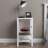Rowson Stylish Nightstand with Metal Handle, Wooden & White Finish, 15.7 x 27.9 x 11.8 inches | Durable 100% Chipboard with MDF Frame, Thickness: 0.7 inches | Ideal for Bedroom Storage & Modern Decor