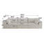 Canapé 118 po en tissu velours côtelé 118 po Cloud-1874919514