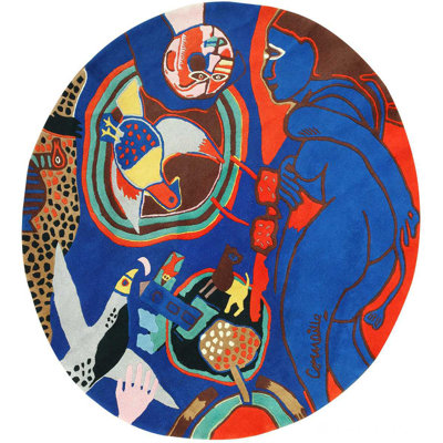 Tapis rond vintage Corneille
