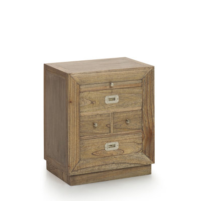 Merapi 50cm W Solid Wood Bedside Table
