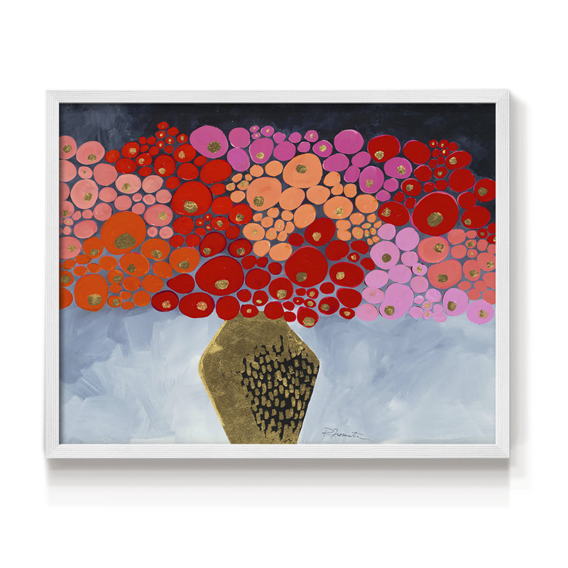 Red Poppies II -Framed Print - Restickable