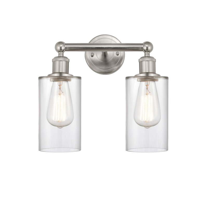 Caldello 2 - Light Dimmable Vanity Light, Clear, Brushed Satin Nickel