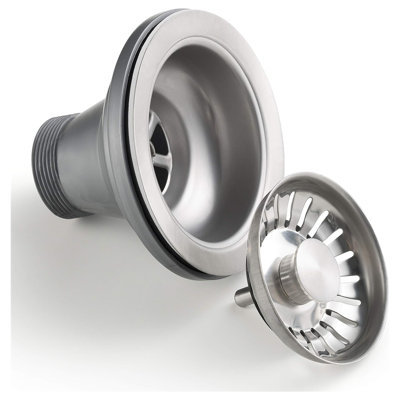 Premium 316 Stainless Steel Kitchen Sink Strainer - 4.5" Heavy-Duty Drain Assembly With Deep Basket & Adjustable Flange