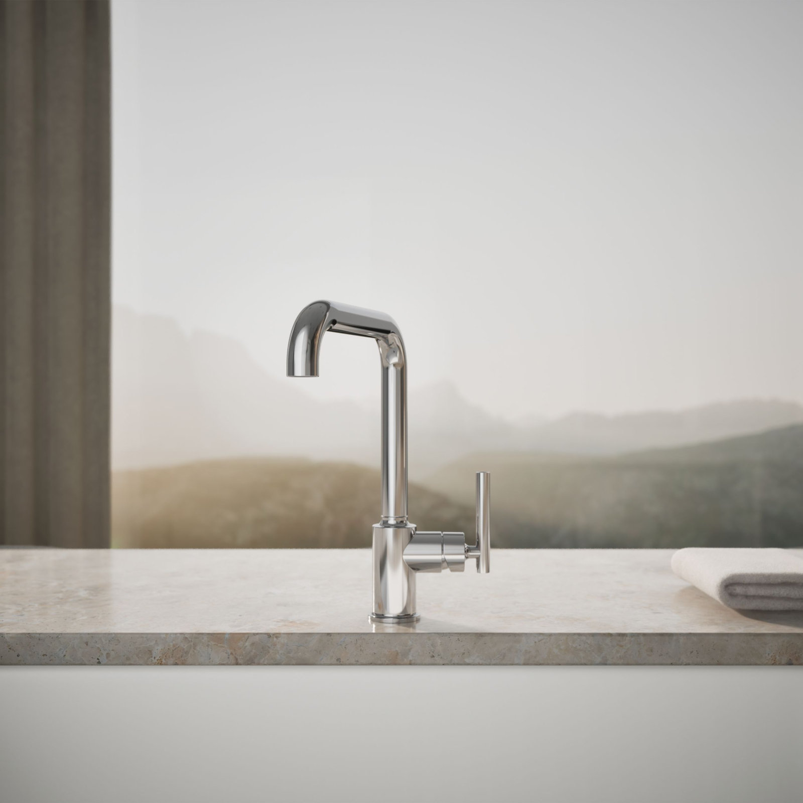 Purist Single-Hole Kitchen Faucet, Polished Chrome