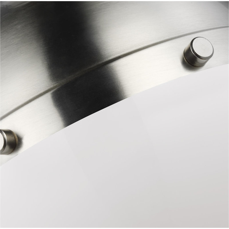 1 - Light Single Globe Pendant, No , Brushed Nickel, 11.63" H x 8.13" W x 8.13" D