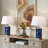 Amata 23.5" Ceramic Dimmable Table Lamp Set With USB Ports & type C