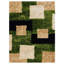 TAPIS EN POLYESTER ÉCOLOGIQUE ET À MAIN HAG touffeté à la main Heller - Rectangle | Vert beige | Géométrique moderne | High Pile | Épais fait à la main | Antidérapant | Tapis pour le salon-71848741