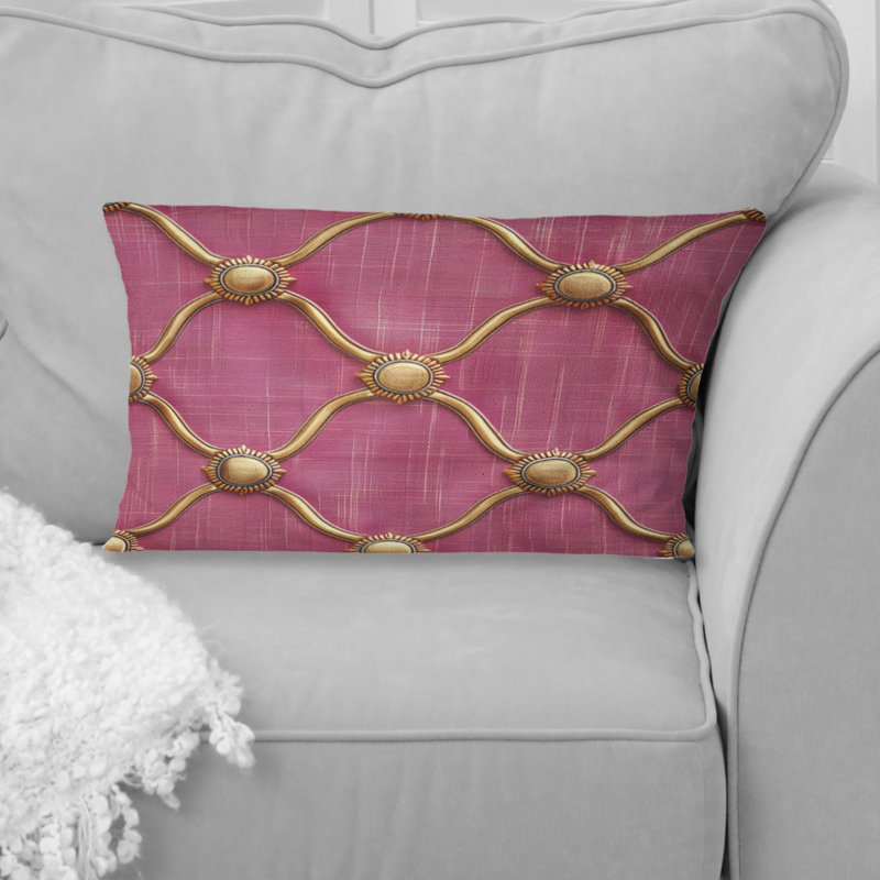 Coussin Magenta Quatrefoil Glam I - Transitional