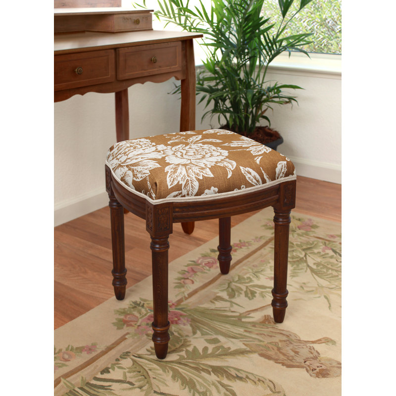 Tabouret de coiffeuse Camic, Noyer, Caramel
