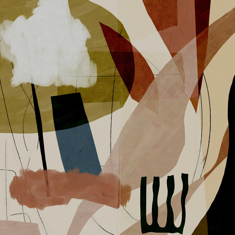 Collage d'art 1, H 12 po x l 12 po