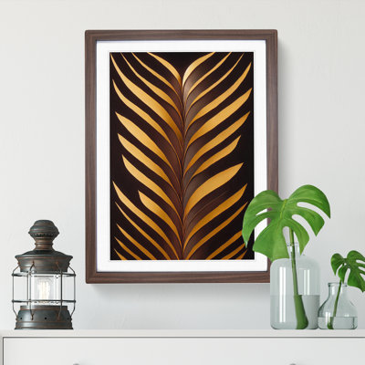 Golden Feather - Single Picture Frame Painting