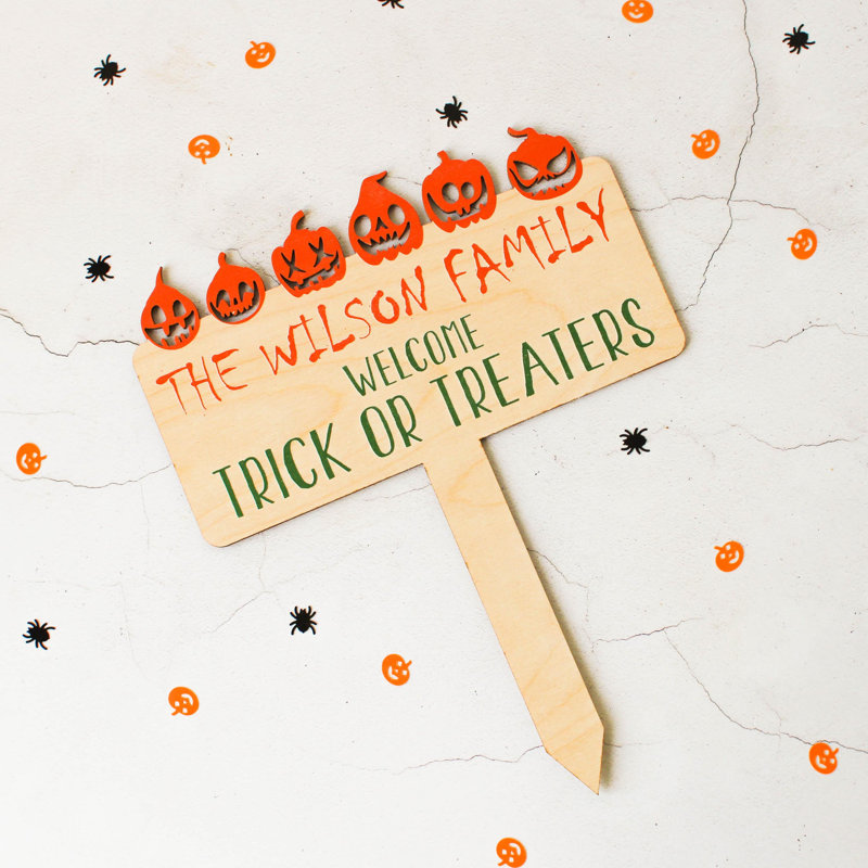 Lemon Halloween Trick or Treat Sign, Yes