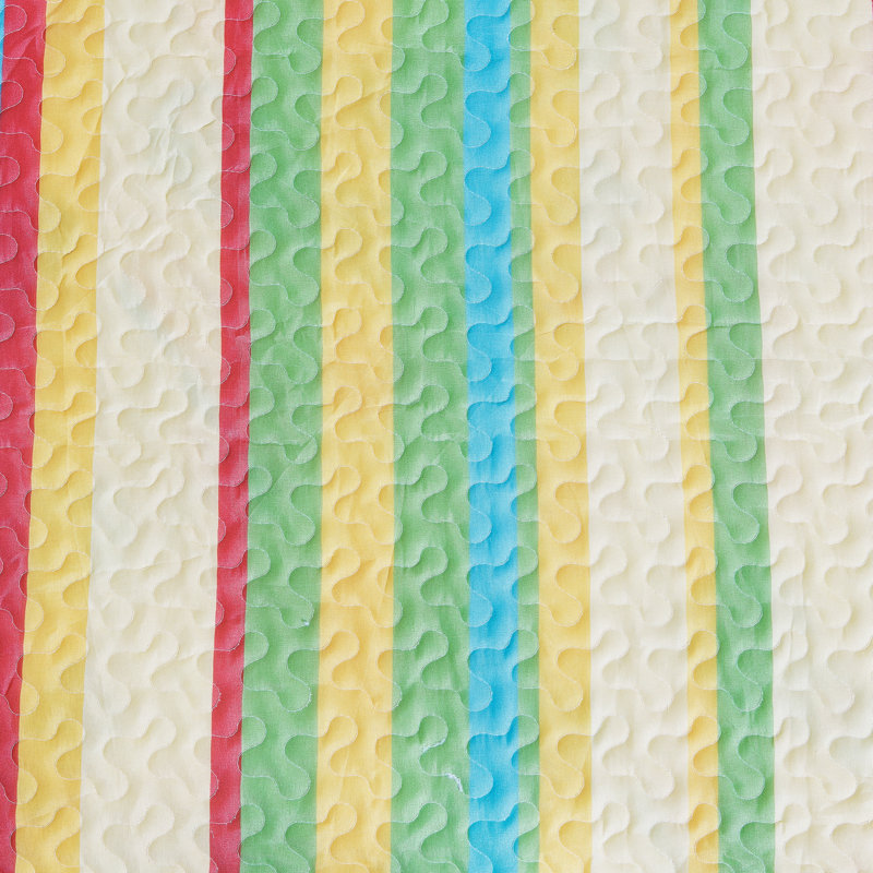 Sunny Splash Blue and Yellow Reversible Microfiber Twin Quilt Set