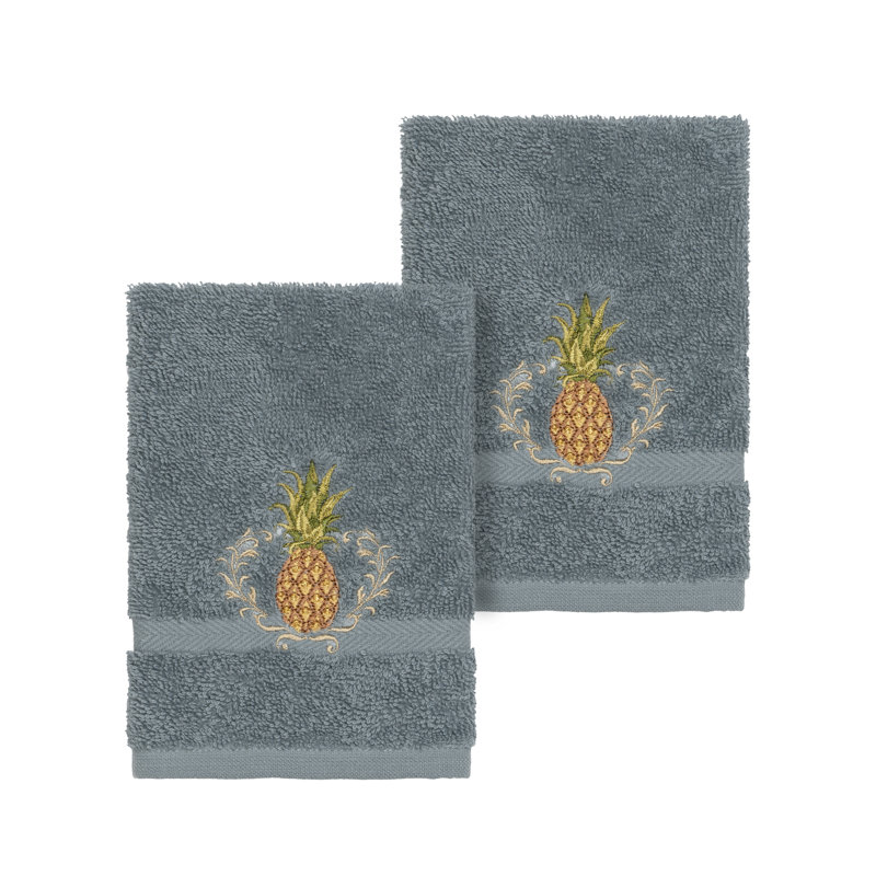 Welcome Turkish Cotton Washcloth, Teal