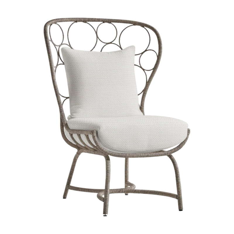 Avea Patio Chair with Cushions, White Linen 6016-000