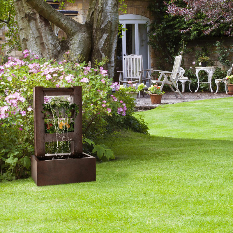 Outdoor Metal Weather Resistant Waterfall Fountain