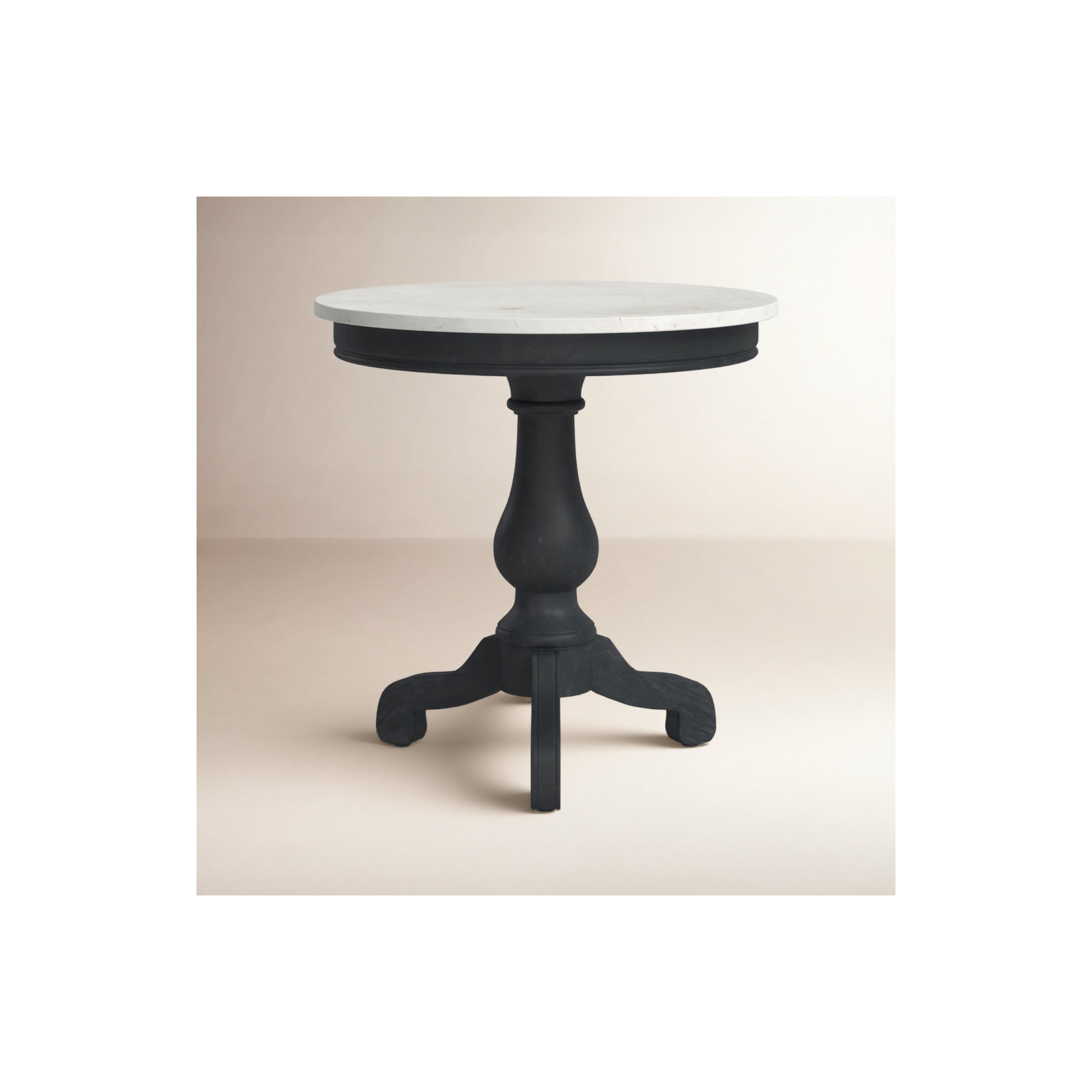 Aberdale End Table with Marble Top, Weathered Black