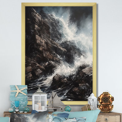 «Crashing Rocky Coastline III», reproduction sur toile