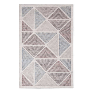 Rug & Kilim’S Scandinavian Inspired Moroccan-Style Beige And Blue Polyester Rug