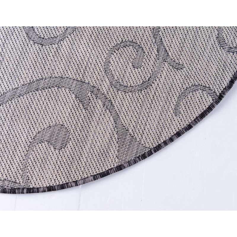 Tapis d'extérieur Kona couleur ardoise, Rond 4 pi