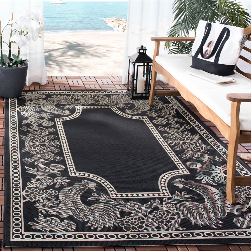 Havza Performance Oriental Indoor/Outdoor Area Rug, Rectangle 5'3" x 7'7"