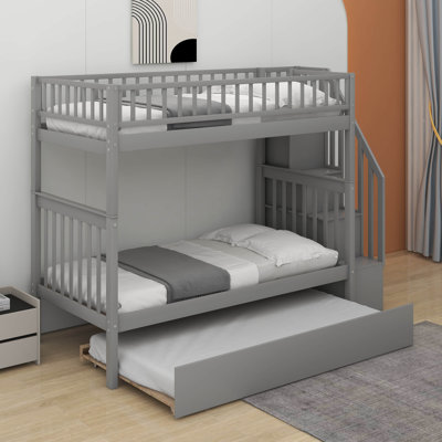 Twin Over Twin Bunk Bed With Trundle