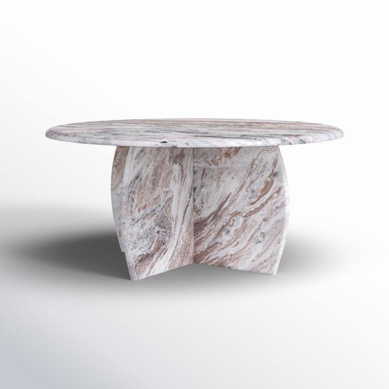 Marble Top Coffee Table, Brown
