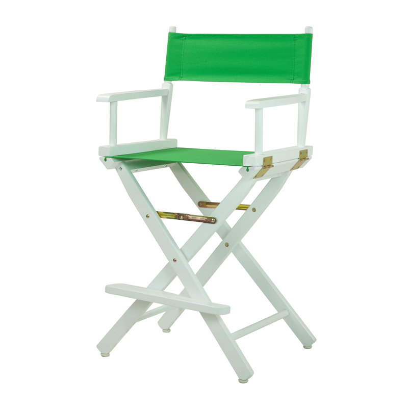 Chaise de réalisateur pliante 24 po, Blanc, Vert