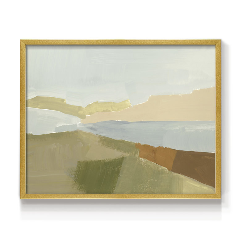 Stacked Landscape III - Reproduction encadrée - Restickable, H 11 po x l 14 po, Or
