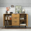 Buffet avec rangement, armoire à café en bois, armoire de cuisine 47,2 po avec 3 tiroirs et 2 portes