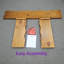 Console en bois massif 63 po