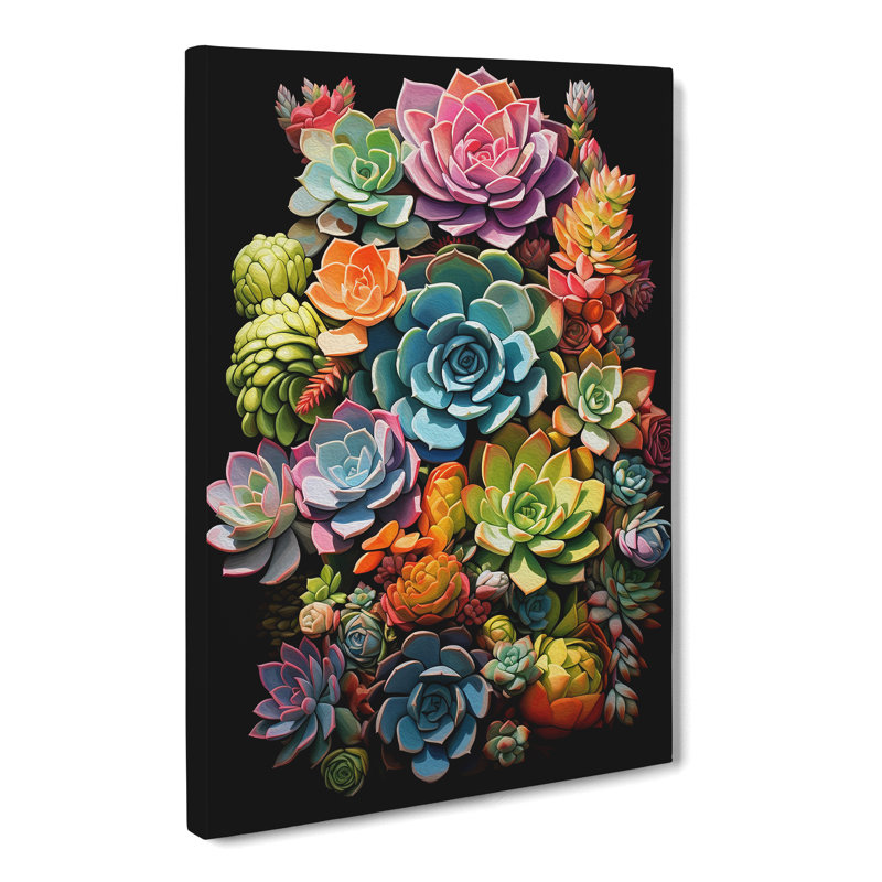 Succulent Informel - Wrapped Canvas, 60cm H x 40cm W x 3cm D