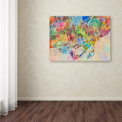« toronto street map », impression sur toile tendue