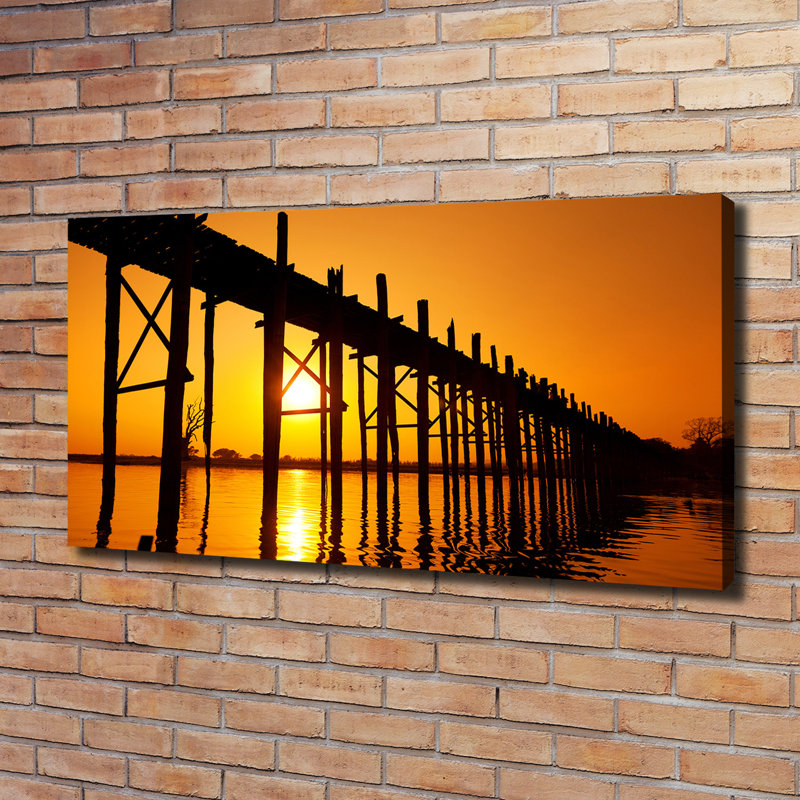 Sunset Bridge - Wrapped Canvas Print
