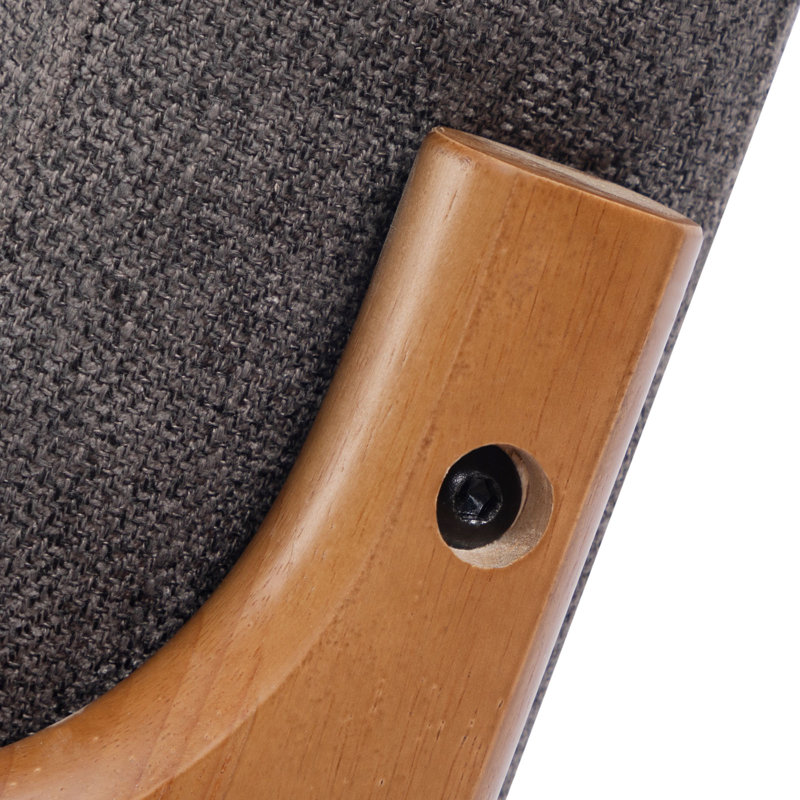 Walthill Upholstered Armchair, Linen Blend, Dark Grey