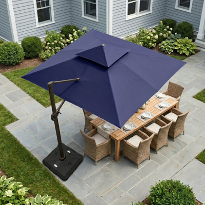 13' X 10' Rectangular Cantilever Umbrella, Weighted Base Included