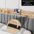 Queen Size Upholstered Bed Frame with Wooden Slats Support and Charging Station,No Box Spring Needed-1359904377-1359904376