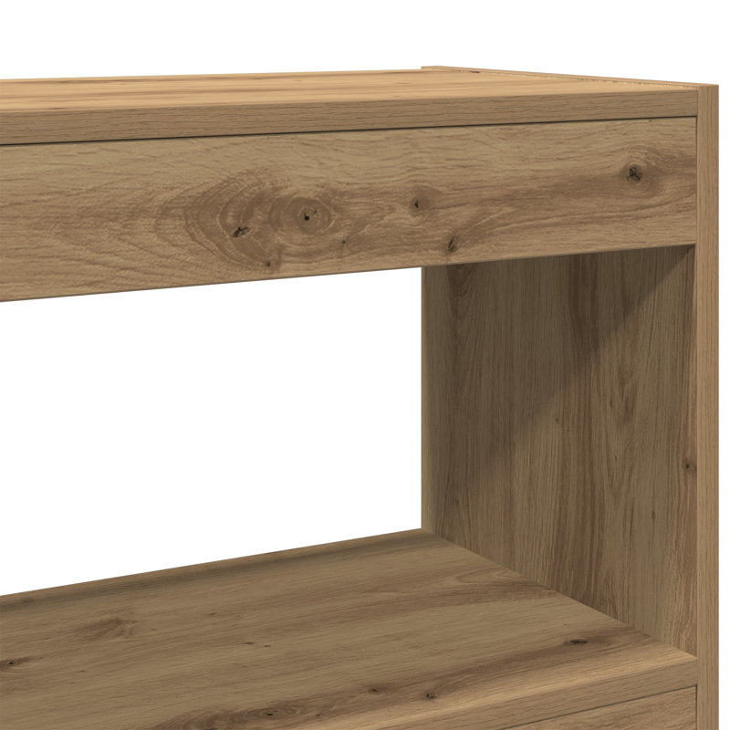 Book Cabinet Bookcase, Artisan Oak, (2 Shelves) 71.5cmH x 100cmW x 30cmD