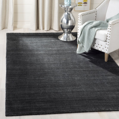 Mcelroy Hand- Loomed Charcoal Area Rug