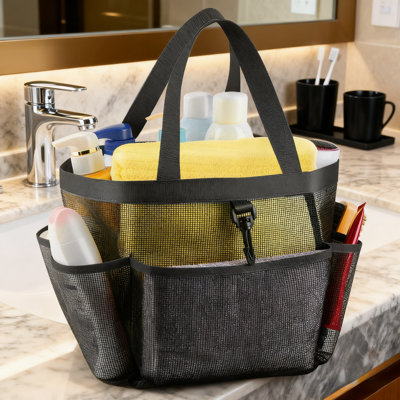 Mesh Shower Caddy Portable For College Dorm Room Essentials With 8 Pockets, Shower Bag For Beach, Swimming, Gym, Travel, Bathroom