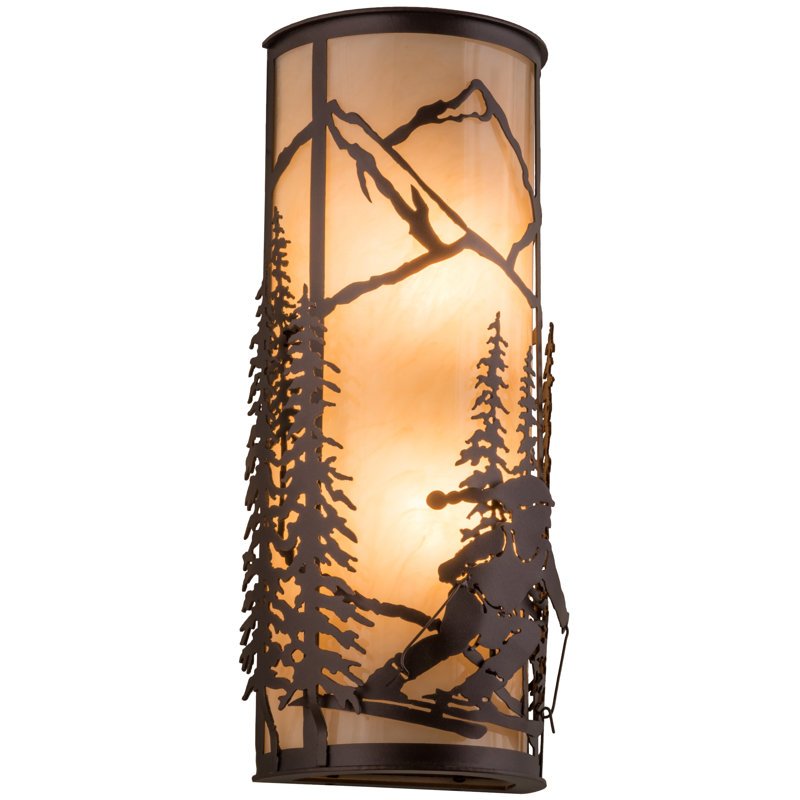 Rustic Lodge Flush Mounted Sconce