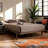 Live Edge Full Size Platform Bed Frame in Brown Finish, 12.56'' H X 56.52'' W X 75.93'' L-830474856