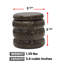 Urne décorative en marbre Marble, 2,75 po x 2,75 po x 2 po, 1,35 lb, motif marbré gris