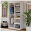 Grande armoire modulaire en bois blanc avec tablettes ouvertes Suite Style - Solution de rangement de chambre à coucher personnalisable