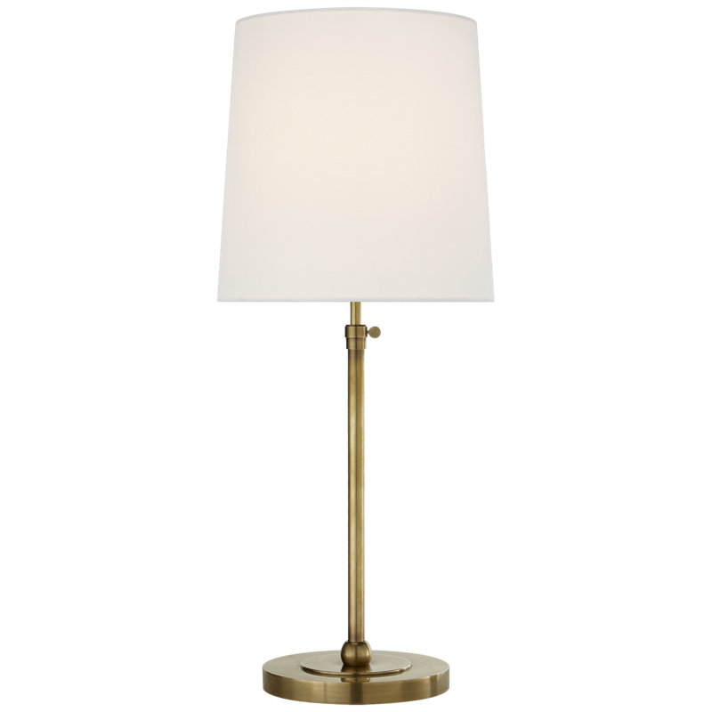 Thomas O'Brien Bryant Large Table Lamp, Hand-Rubbed Antique Brass, Fabric